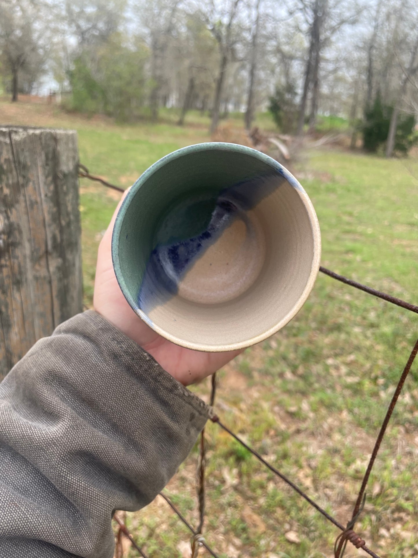 Skies over water mug