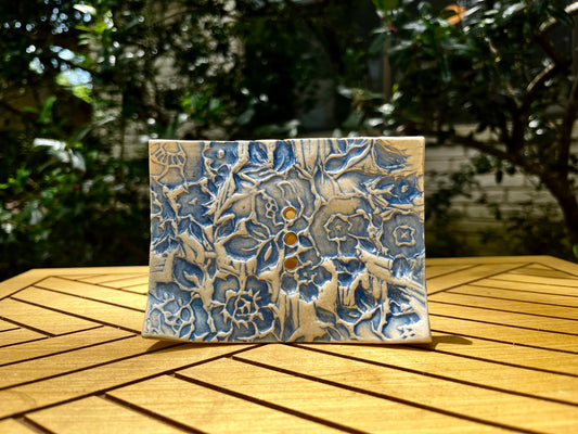 Stamped Floral Soap Dish