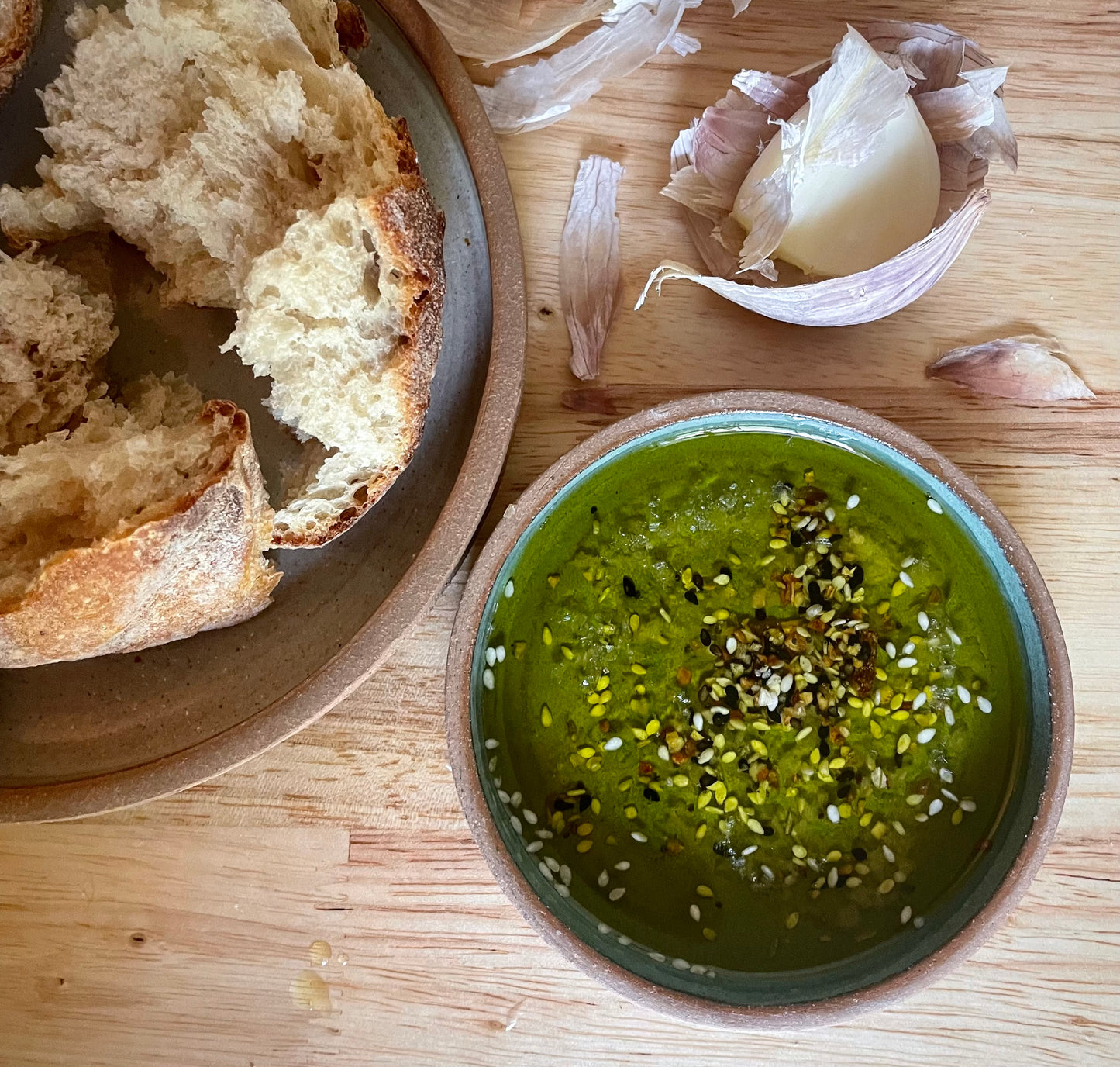 Garlic and Oil Plate